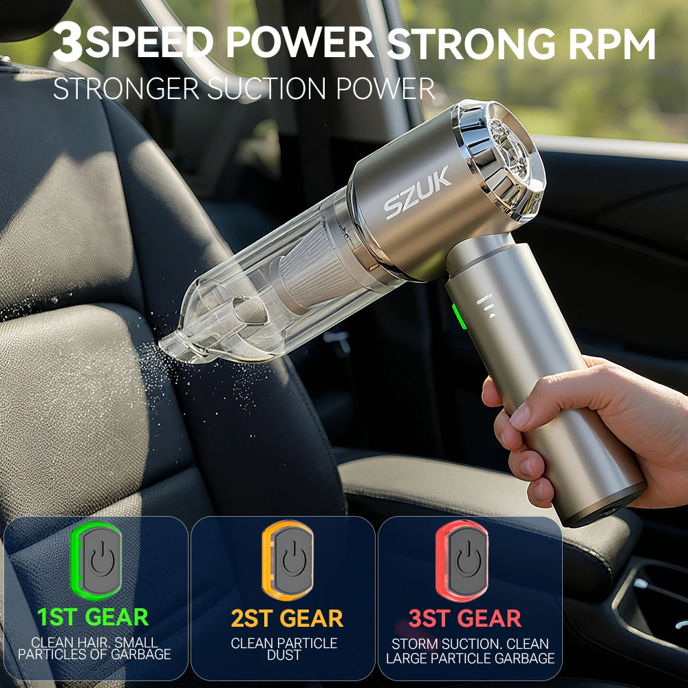 C012MAX 985000PA Car Vacuum Cleaner Portable Handheld Mini Vacuum Cleaner Cordless Powerful Car Cleaner Home Appliance